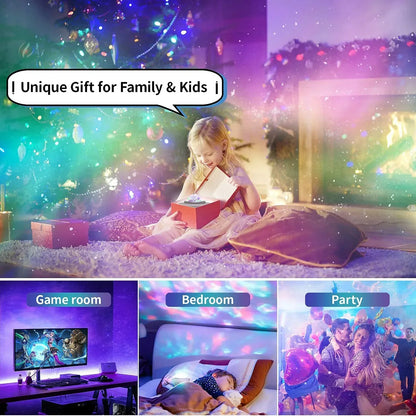 Projector Galaxy Night Light with Ocean Wave Music Speaker Sky Light Projector