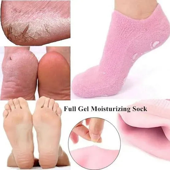 Reusable Silicone Spa Gel Socks For Dry Feet